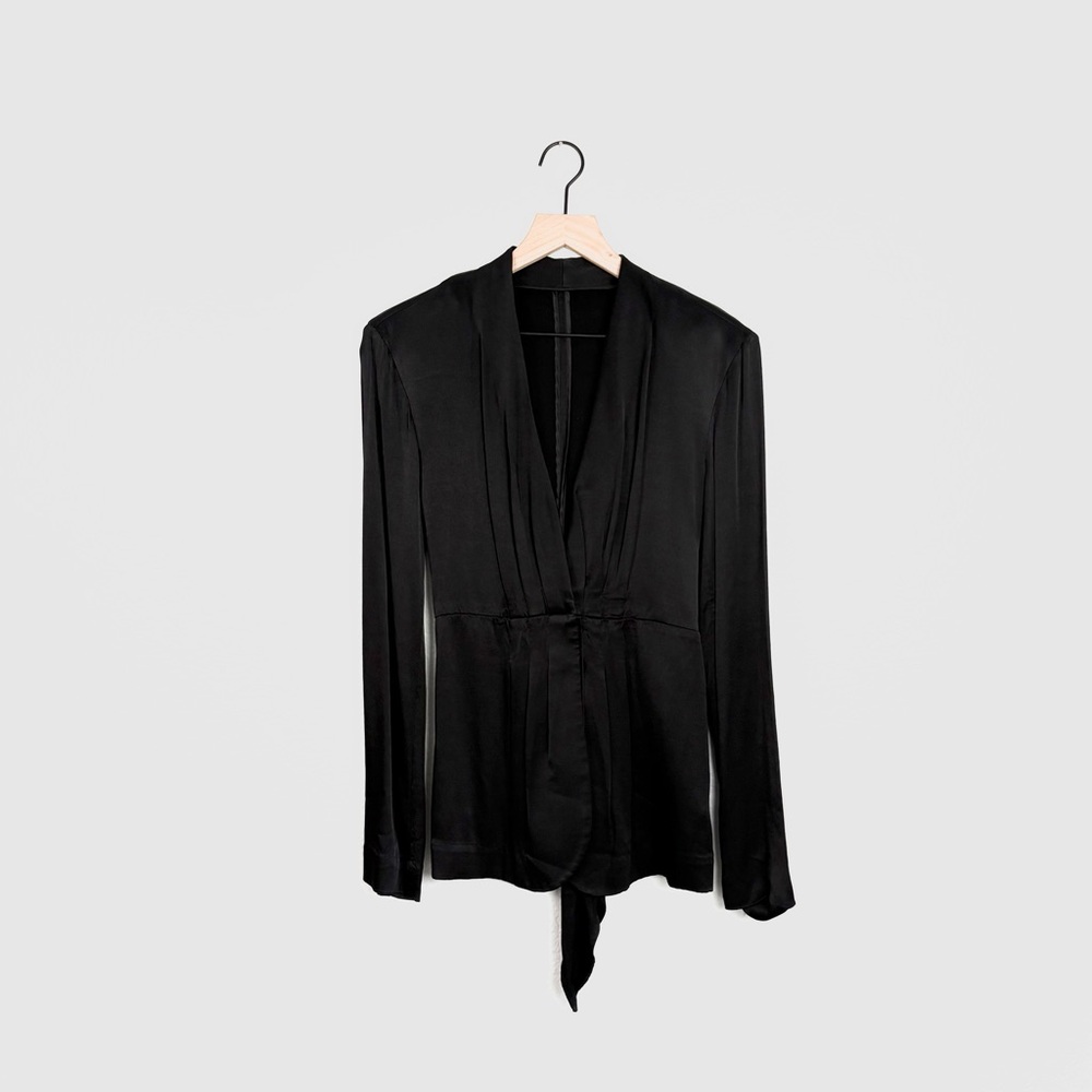 Black Satin Blouse